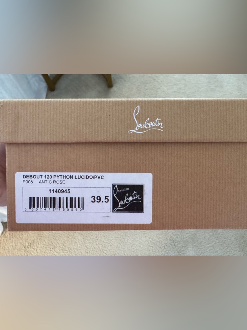 Christian Louboutin 120 debout python lucido/PVC clear pump heels. - Picture 15 of 15